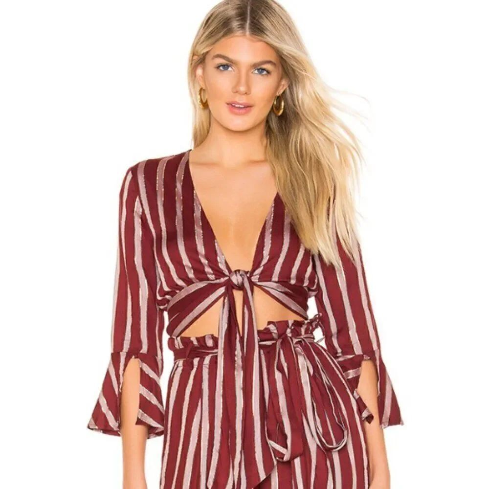 NWT Beach Riot Bali Top in maroon | Size L *Top only*